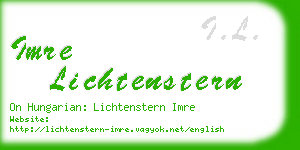 imre lichtenstern business card